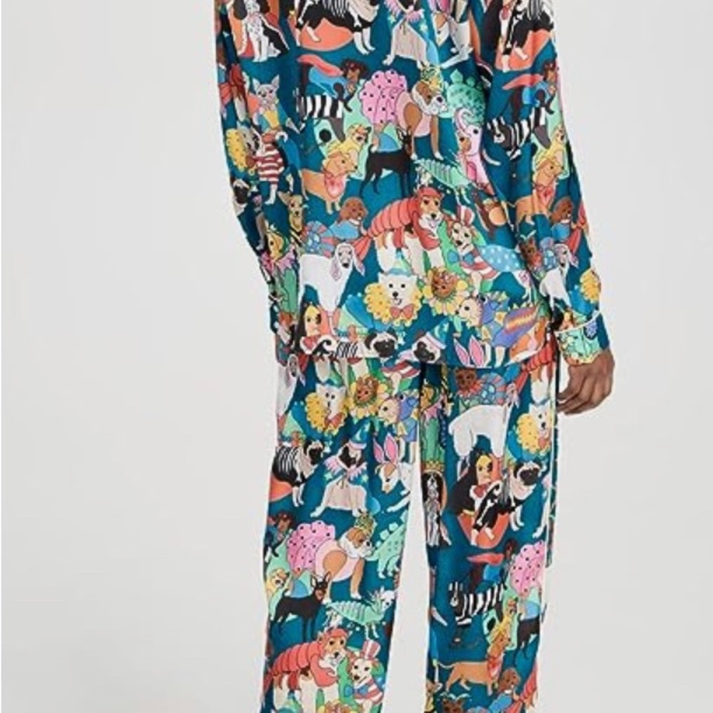 Karen Mabon Women's Fancy Dress Dogs Pajama Set